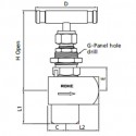 1" Female NPT Bar Stock Needle Valve - Angle - 6000psig