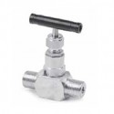1" Female NPT Bar Stock Needle Valve - Straight - 10000psig