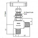 1" Male NPT Bar Stock Needle Valve - Angle - 10000psig