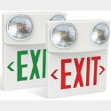 Green LED Exit & Incandescent Emergency Light