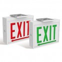 Green heavy duty 20 gauge Steel LED Exit Sign - Single Face