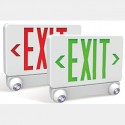 Green LED Exit & Incandescent Emergency Light