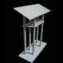 Podium - Iron - White Painted - 100cmx42cm (39"x16.5")_D1160613_1