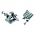 Orthodontic Brackets - MonoBlock Mini Bracket (ROTH), Serrated Base, 3 Hooks - Slot Size .022"_D1773988_1