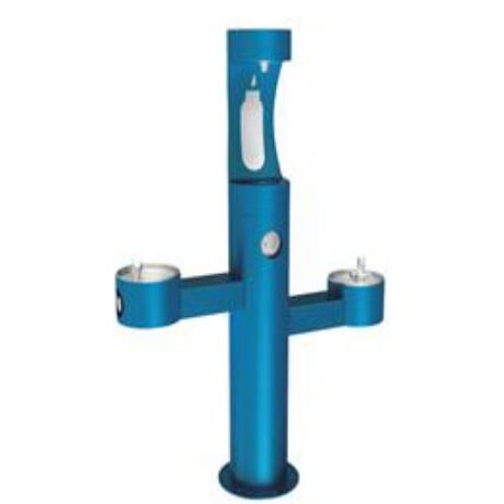 Outdoor Drinking Fountain – 3 Stations - Blue Outdoor Fountain_D1774290_main