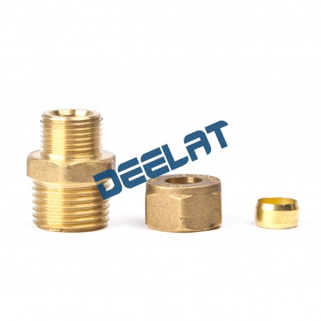 Compression Fitting – Straight – Male – Brass – 8 mm x ¼” Compression Fitting – Straight – Male – Brass – 8 mm x ¼”_D1146021_main