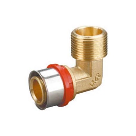 Brass Pipe Elbow – Compression Fitting – Male – 20mm x 3/4” Brass Pipe Elbow_D1146007_main