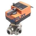 Fast Running Control Ball Valve - 3-Way DC/AC - 1", 6 N.m, Stainless Steel, 24 V - 0-10 V_D1156205_1