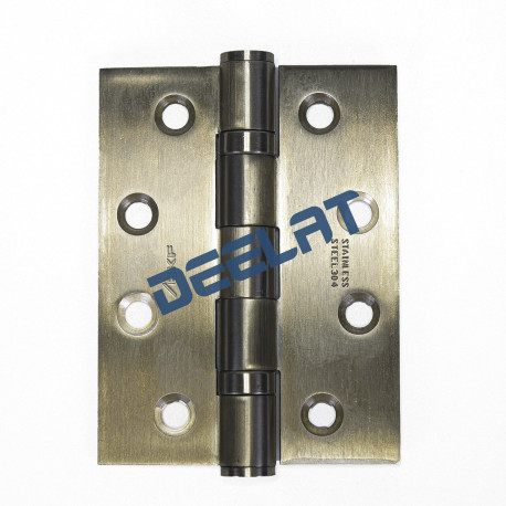 Heavy Duty Hinge - 2 Ball Bearing - 4 - Stainless Steel - Polished Brass Finish – 3mm Thick - 1 Pair Heavy Duty Hinge_D1149724_main
