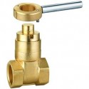 Copper Gate Valve With Magnetic Lock--1" Female-Female_D1141435_1