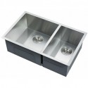 Kitchen or Bar Sink - Stainless Steel - Double Basin - 29”x18”x10” - Radius 0mm_D1160032_1