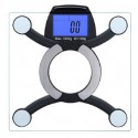 Body Fat & Hydration Scale - Backlit LCD, Clear w/Black and Grey